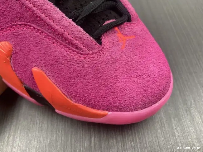 1st Kicks Shoes Pink DH4121-600 (W) Retro Shocking 14 Jordan Low 0514